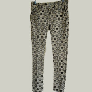 Pair Of Klip Skinny Jeans With Tribal Pattern.
